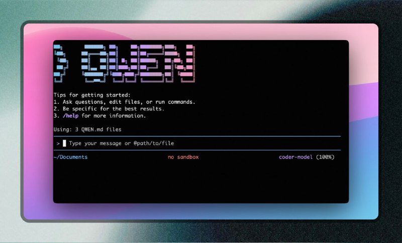 Qwen出品 - 终端智能编程工具标签：#ai #编程 #代码介绍：• 终端里的编程小助手，像聊天一样写代码，大型项目轻松拿捏• 命令行一键调用，支持代码理解/任务执行，接入GitHub自动干活• 阿里开源免费使用，专为Qwen3-Coder优化，流畅丝滑不卡顿项目地址：直达链接打开通知点个赞 树屋更新必带派