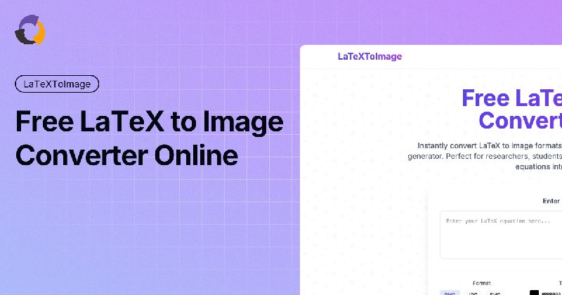 Free LaTeX to Image Converter | Transform LaTeX Code to PNG, SVG
