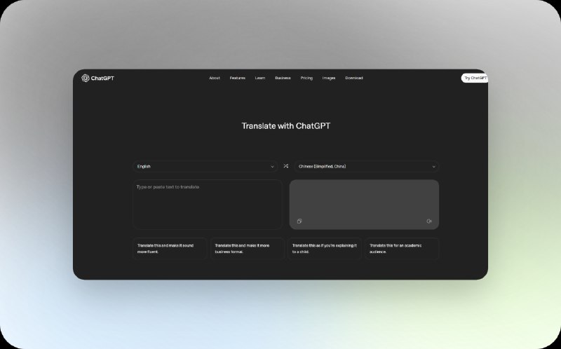 #网站分享 #ChatGPT类分享 ChatGPT translator（OpenAI 的独立翻译工具）直达：